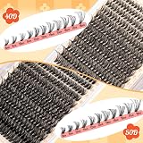 calphdiar 480Pcs Eyelash Clusters 40D+50D D Curl 8-18mm Natural Volume DIY view 4