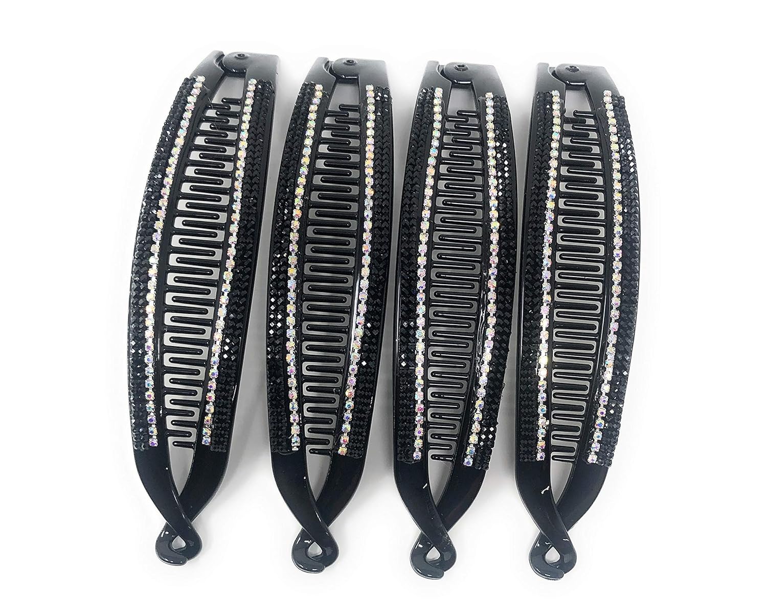 4pcs Banana Comb Clip Thick Hair Riser Claw Interlocking