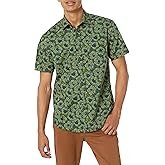 Amazon Essentials Men's Regular-Fit Short-Sleeve Print Shirt