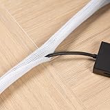LIVAIA Self-Closing Cable Duct White 12-20mm x 3m Desk Cable Management view 5