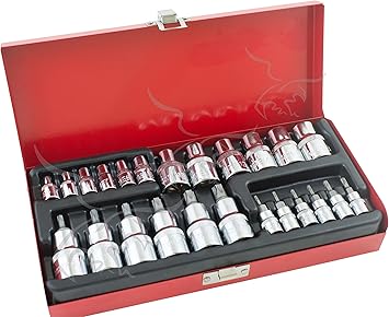 JUEGO DE 24 LLAVES VASO TORX MACHO Y HEMBRA: Amazon.es: Bricolaje y herramientas