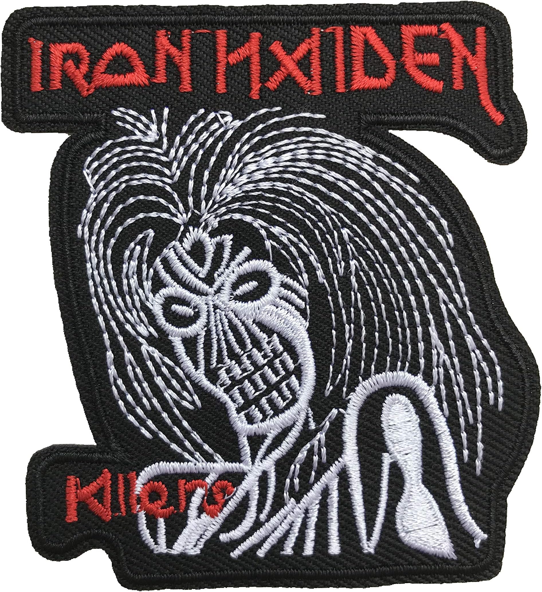 IRON MAIDEN Iron On Patch Fabric Applique Motif Rock Band Punk Metal 3 x 2.7 inches (7.5 x 6.5 cm)