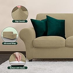 CHUN YI 4 Pieces Stretch Sofa Cover for 3 Seater