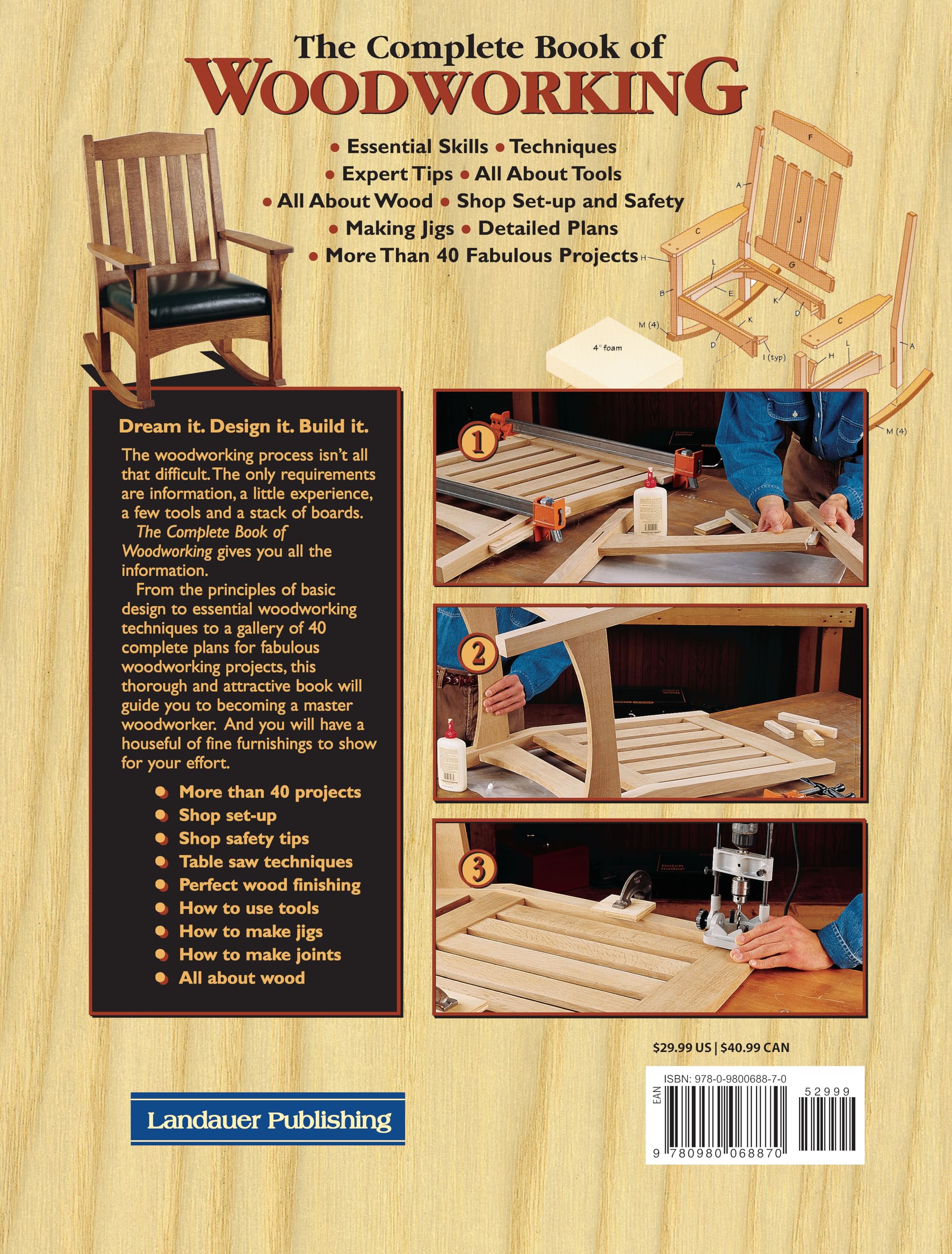 The Complete Book of Woodworking: Step-by-Step Guide to Essential Woodworking Skills, Techniques, Tools and Tips (Landauer) Over 40 Easy-to-Follow Projects and Plans, 200+ Photos, and Carpentry Basics The Complete Book of Woodworking: Step-by-Step Guide to Essential Woodworking Skills, Techniques, Tools and Tips (Landauer) Over 40 Easy-to-Follow Projects and Plans, 200+ Photos, and Carpentry Basic