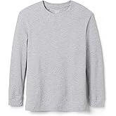 French Toast Boys Long Sleeve Thermal Waffle Tee T-Shirt White