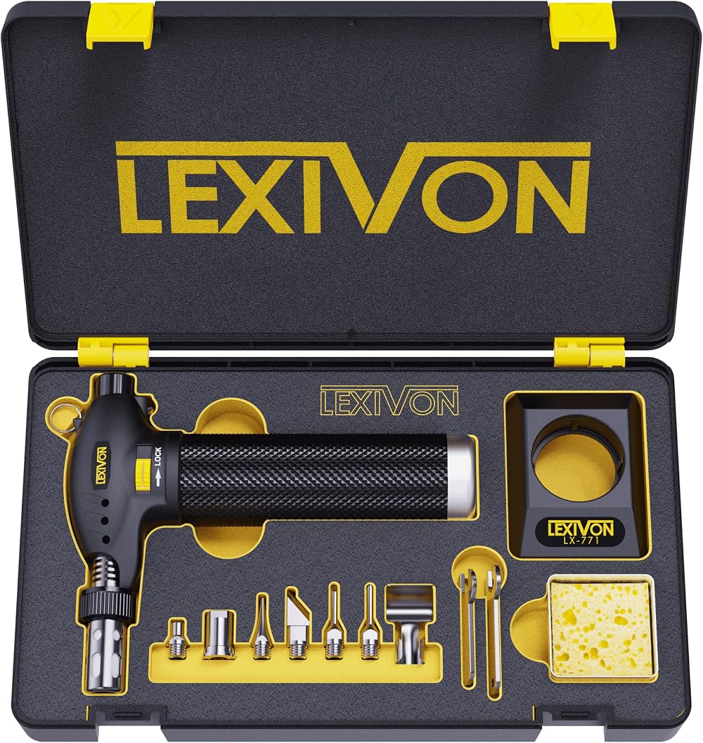 Lexivon Butane Torch Multi-Function Kit LX-771 Pro Grade 125-Watt