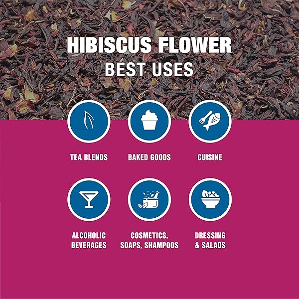 TIESTA TEA – DRIED HIBISCUS, LOOSE LEAF, CUT & SIFTED HIBISCUS FLOWER, PREMIUM BLEND, NON-CAFFEINATED, MAKE HOT OR ICED & BREWS UP TO 200 CUPS, 16 OUNCE RESEALABLE BULK POUCH