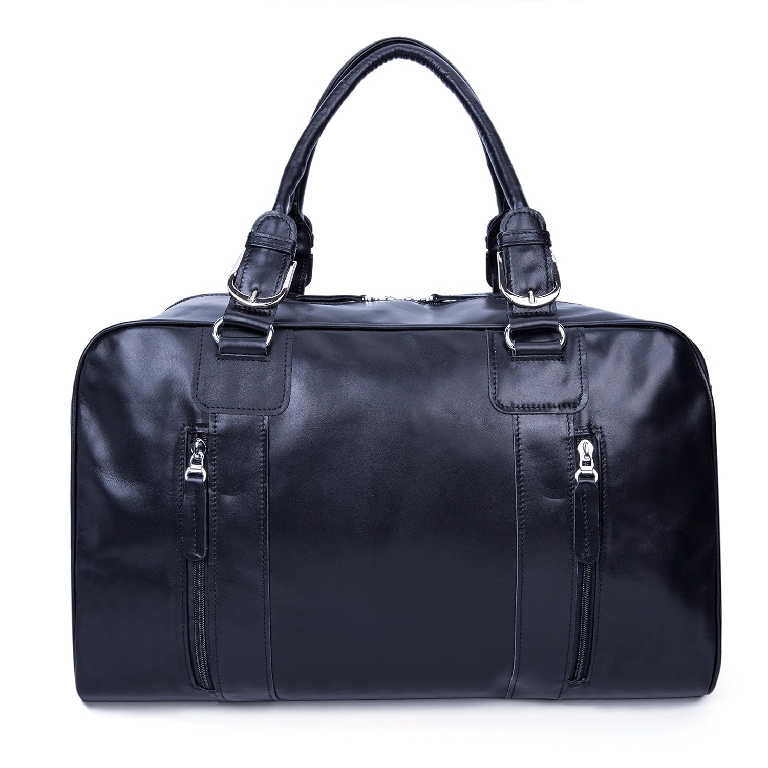 BAIGIO Mujer Hombre Unisex Bolsa de Viaje de Cuero Genuina Equipaje de