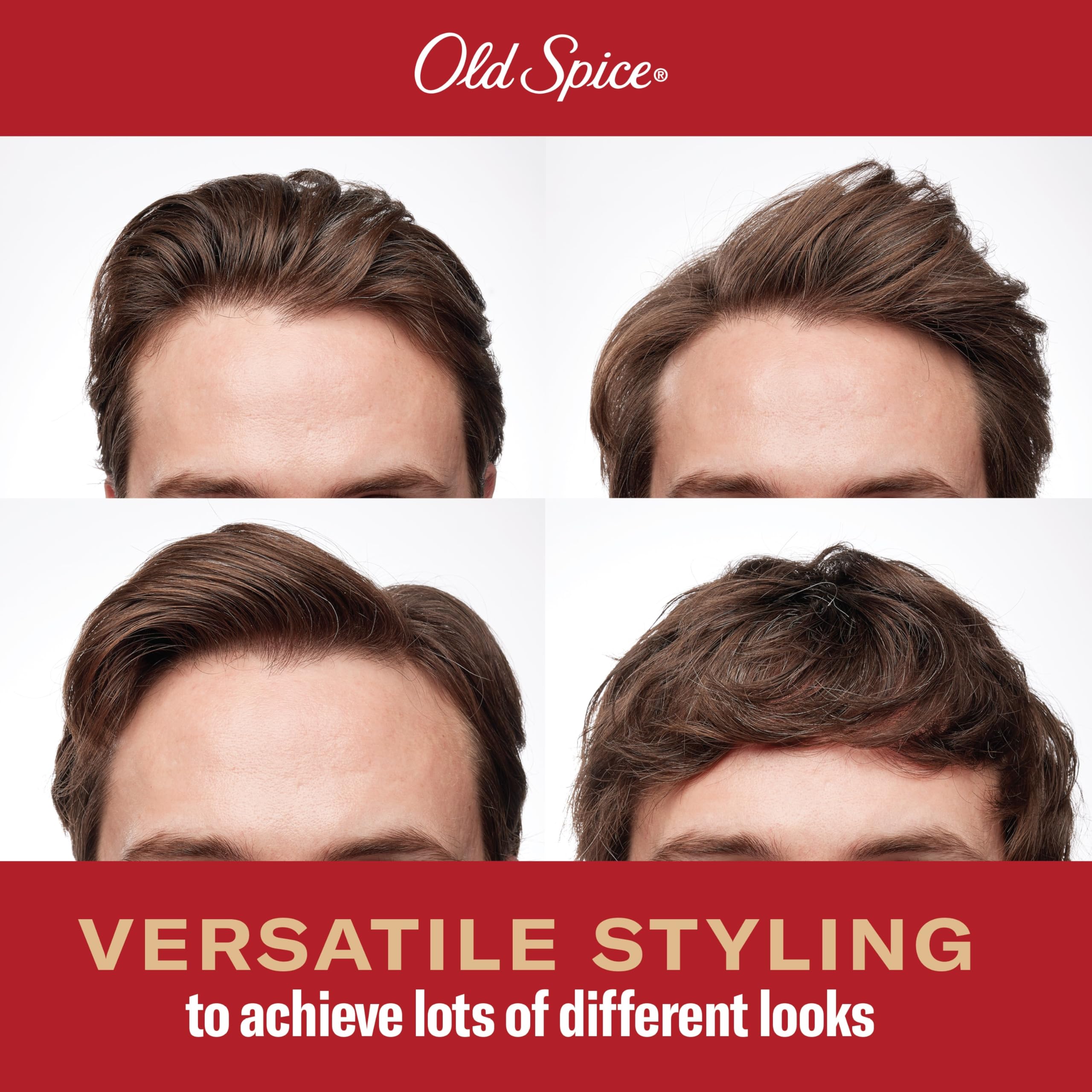 Old Spice No Crunch Crème, Hair Styling Crème for Men, Low Hold, Low Shine, 2.22 Oz