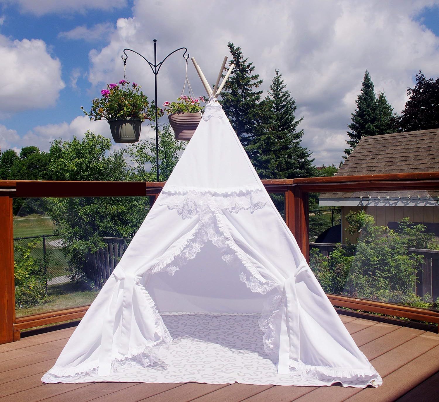 Amazon Com The Teepee Store White Kids Teepee Tent With