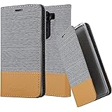 Cadorabo Book Case Compatible with LG V10 in Light Grey Brown - with Magnetic Closure, Stand Function and Card Slot - Wallet Etui Cover Pouch PU Leather Flip