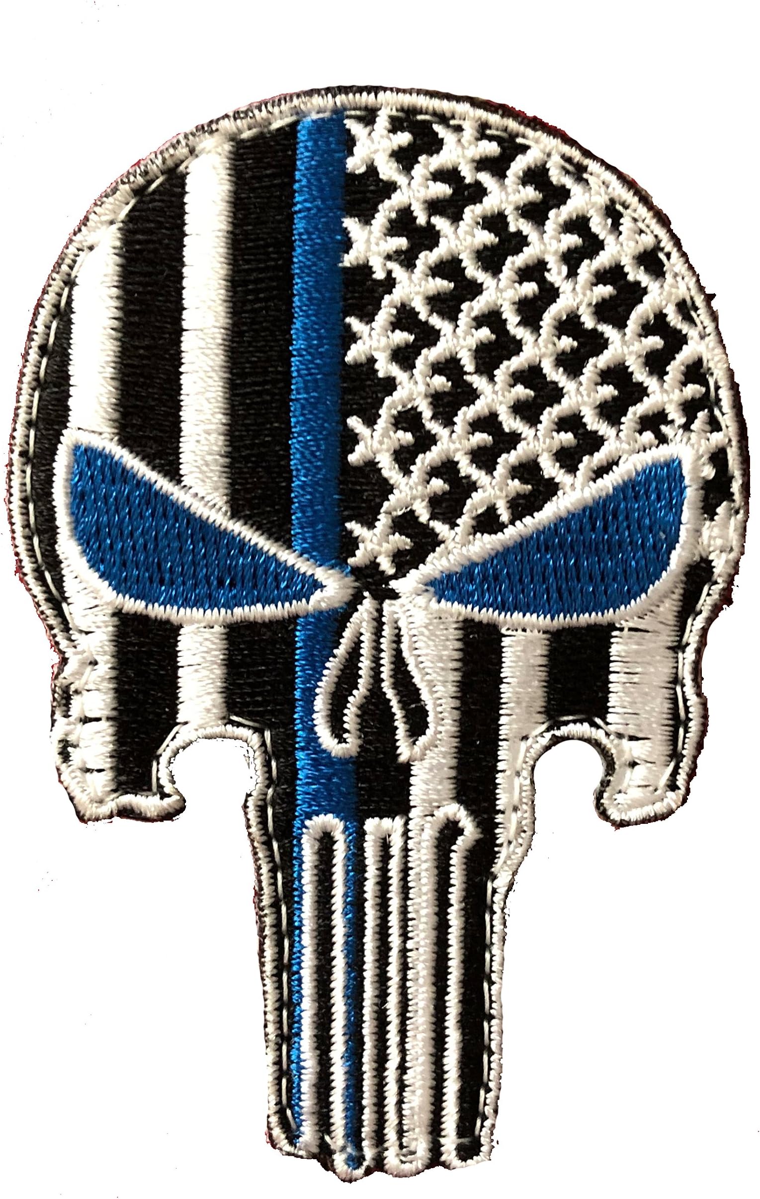 PakedDeals Punisher Blue Eyes Thin Blue Line Morale Patch Police Law Enforcement