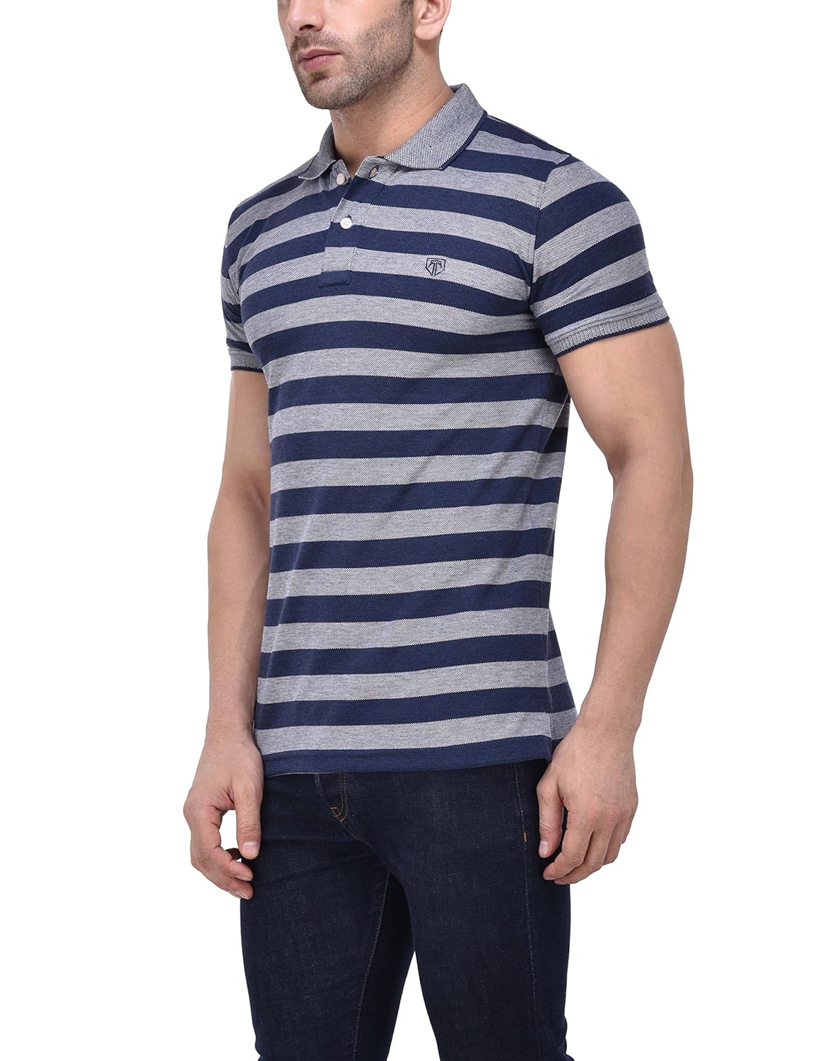 tinted men's matty polo neck t-shirt (tj548)