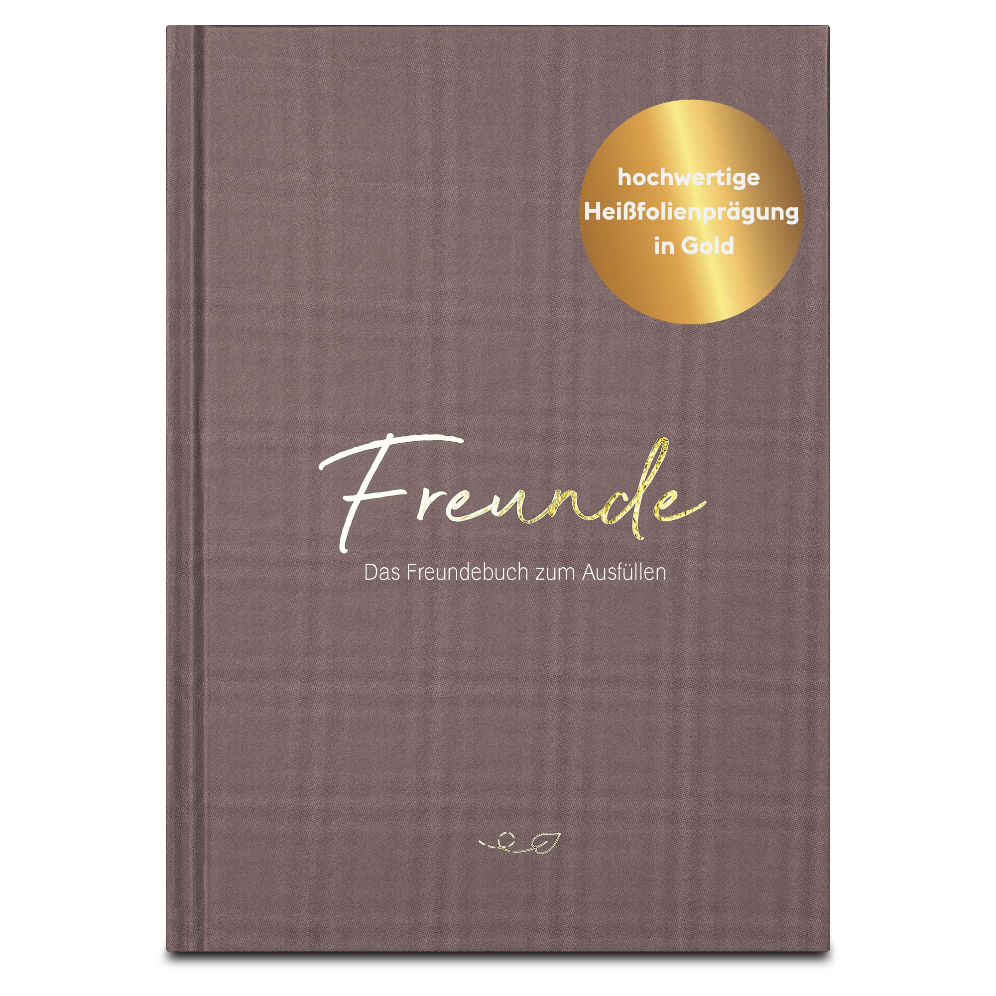LEAF & GOLD Friend Book to Fill in I Friend Book for Adults with Elegant Gold Cover I Friend Book with Personal Questions I Poetry Album