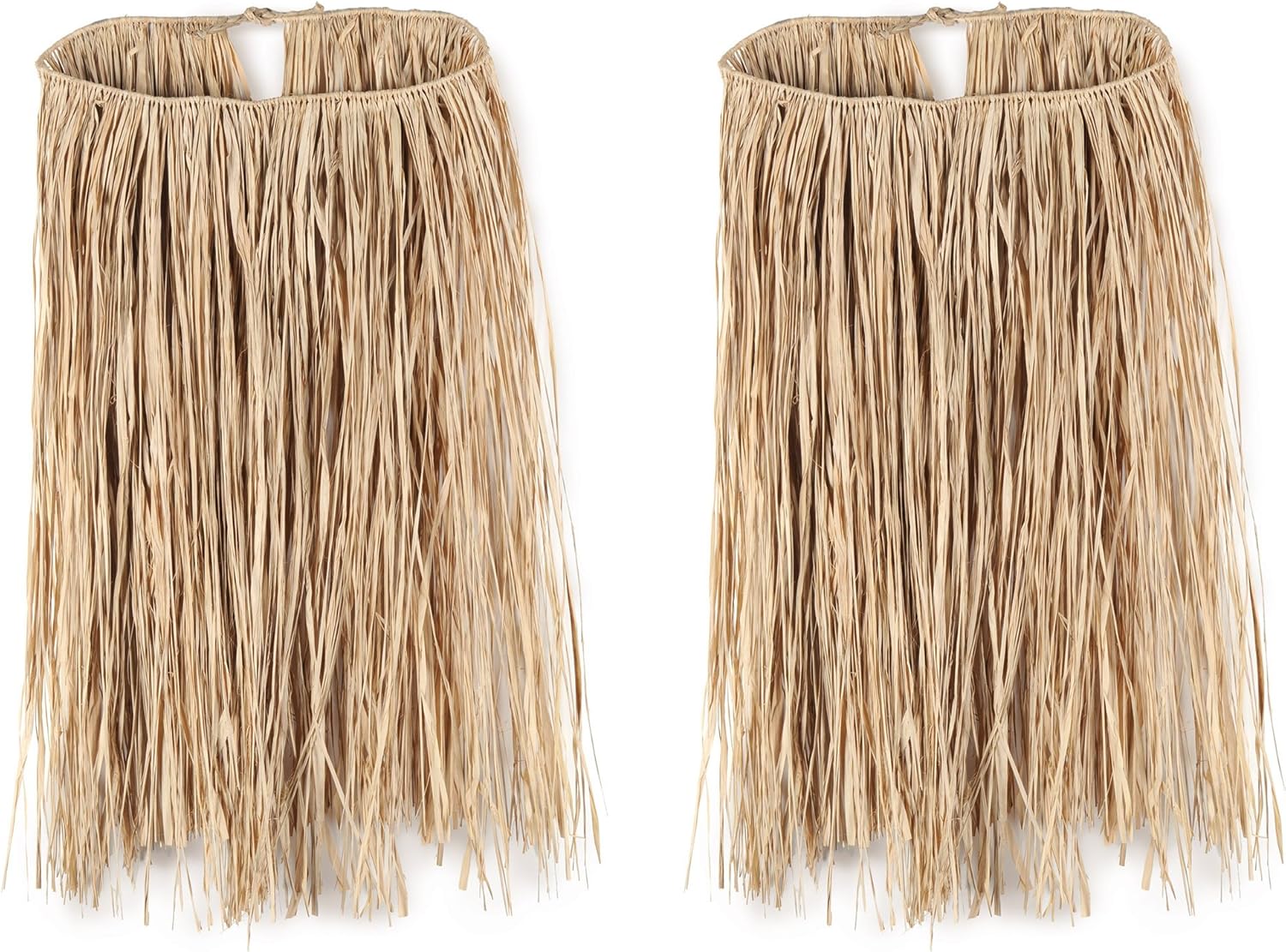 Beistle , 2 Piece Teen Raffia Hula Skirts, 28" Waist x 26" Length (Natural): Kitchen & Dining
