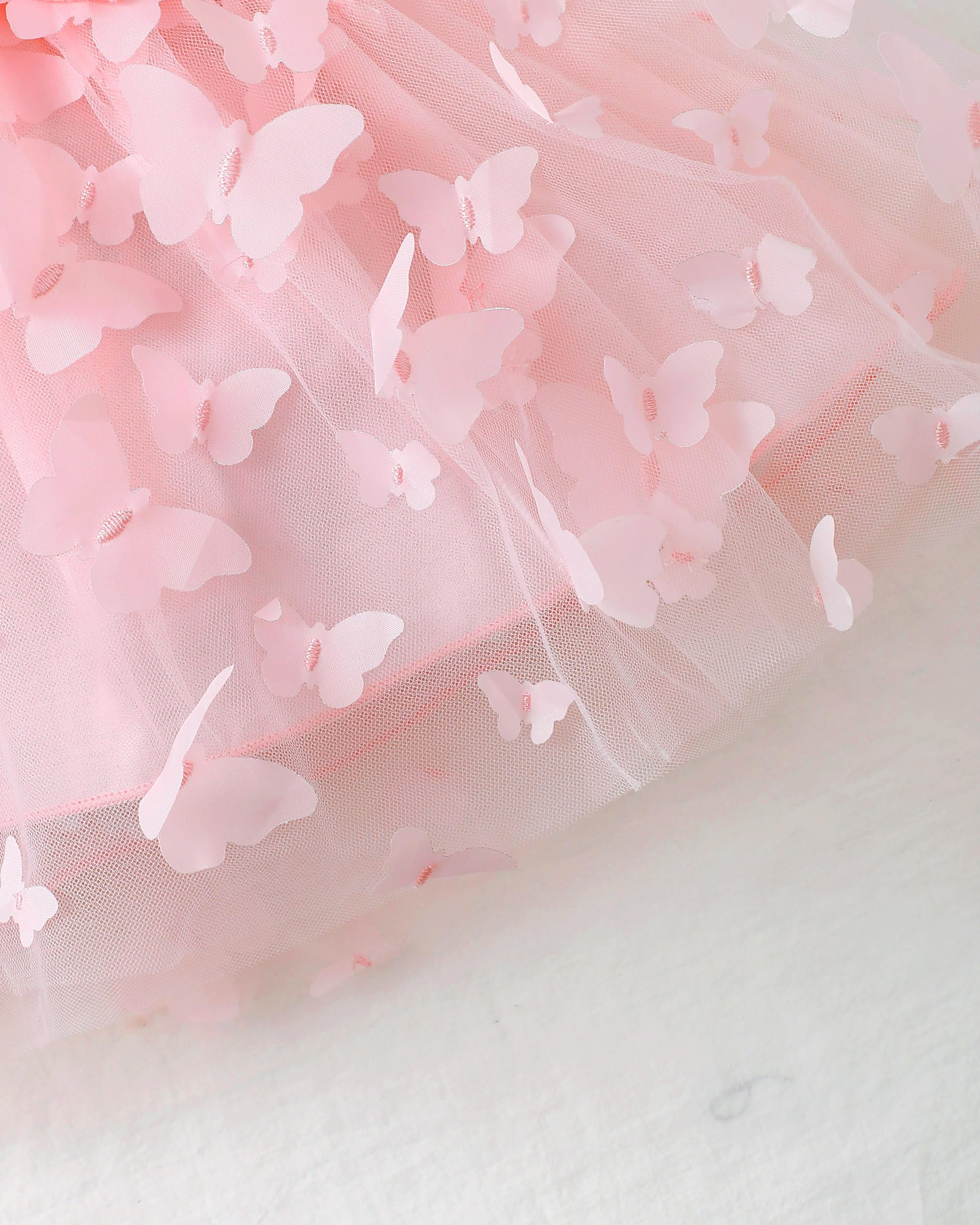 Renotemy Baby Girl Flower Dress Summer, Tutu Tulle Boho Princess Wedding Birthday Party Dresses for Infant Girls 0-18 Months