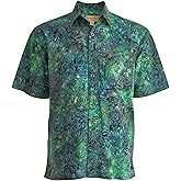 Johari West Autumn Gold Tropical Hawaiian Batik Shirt