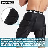 Bodyprox Protective Padded Shorts Snowboard Ski Hip Tailbone Small Black view 4