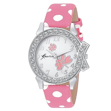 Analogue White Dial Womens & Girls Watch - Pink-Lui-2