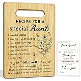 Aunt Birthday Present from Niece Nephew, Recipe for Special Aunt Cutting Board, Bamboo Cutting Board Kitchen Decor, Perfect Birthday Gifts for Auntie, Best Auntie Ever Gifts -05