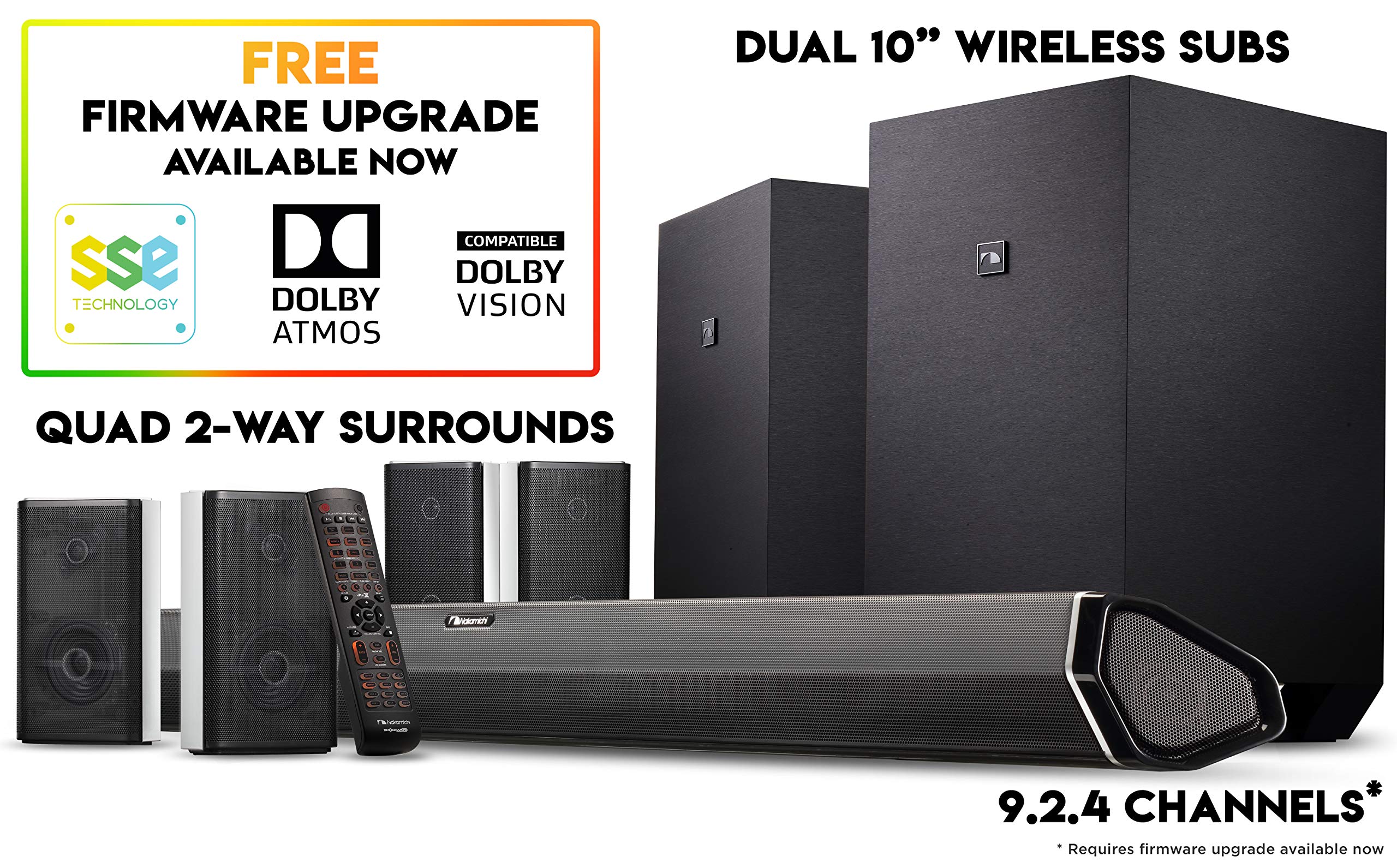 Galleon Nakamichi Shockwafe Ultra 9.2Ch DTSX 1000W 45Inch Sound Bar