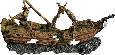 Amazon Com Xxl Galleon Ship With Aeration Stones Aquarium Fish