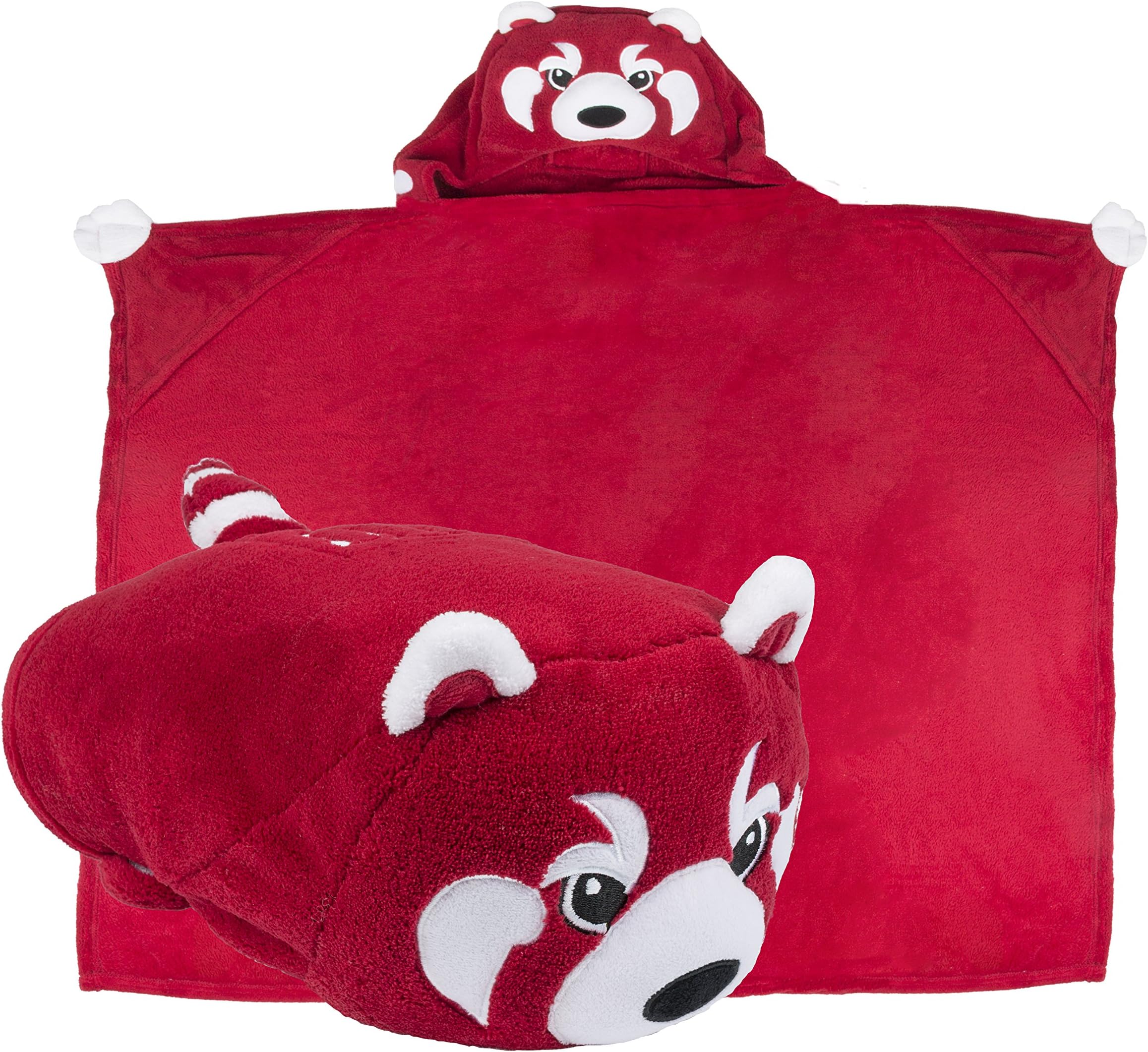 Comfy Critters Stuffed Animal Blanket – College Mascot, Indiana University ‘Hoosiers’ – Kids Huggable Pillow and Blanket Perfect for The Big Game, Tailgating, Pretend Play, Travel, and Much More.