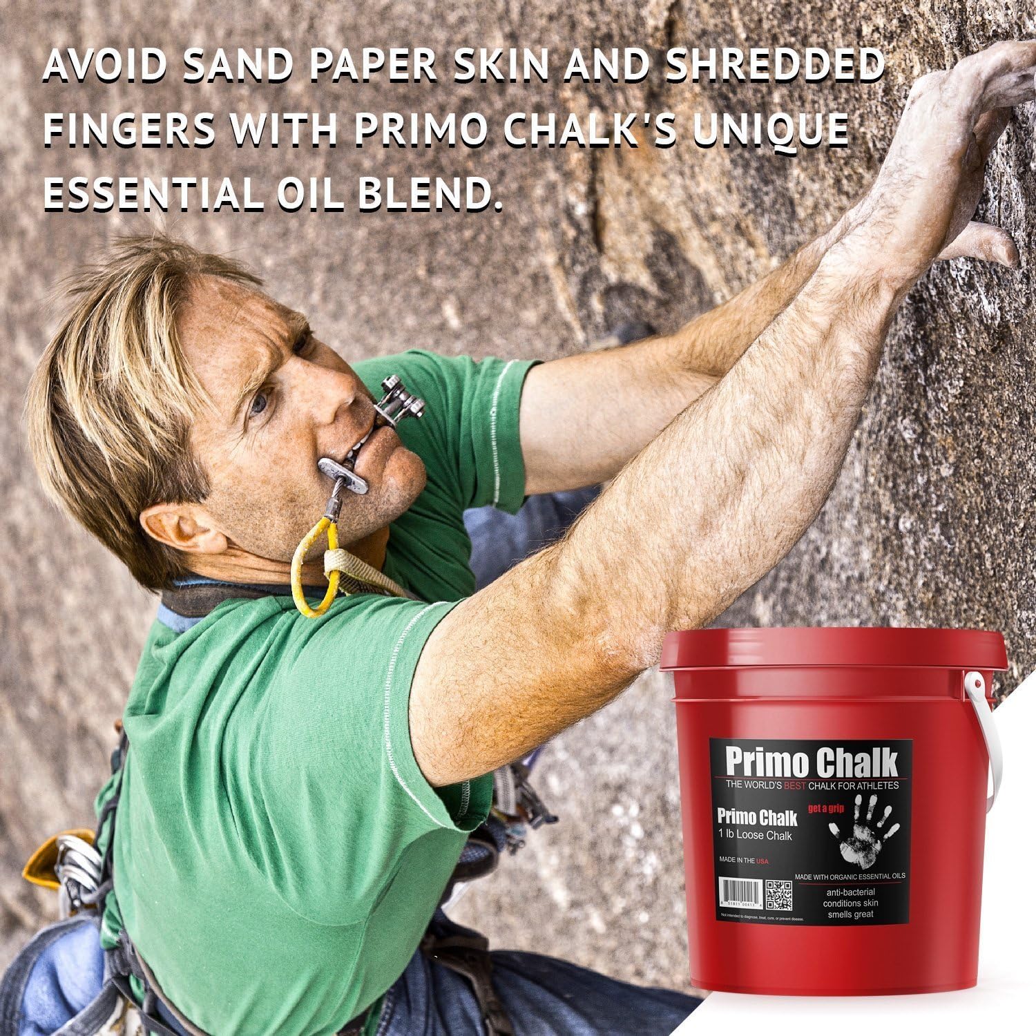 Primo Chalk Stop ruining Your Hands 1lb Bucket, The Way Climbing and Lifting Chalk Should be. Switch to Primo Gym Chalk and Experience The Difference for Yourself. : Gymnastics Chalk : Sports & Outdoors