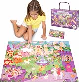 BONNYCO Giant Floor Puzzle Castle 48 Pieces 36.2 x 24.4 in Educational Toy