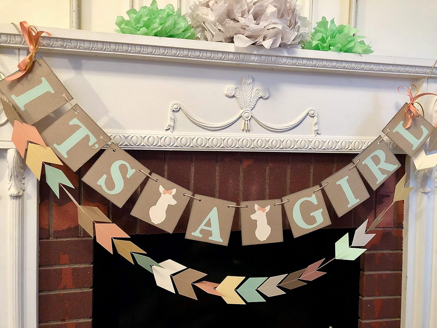 coral and mint baby shower decorations