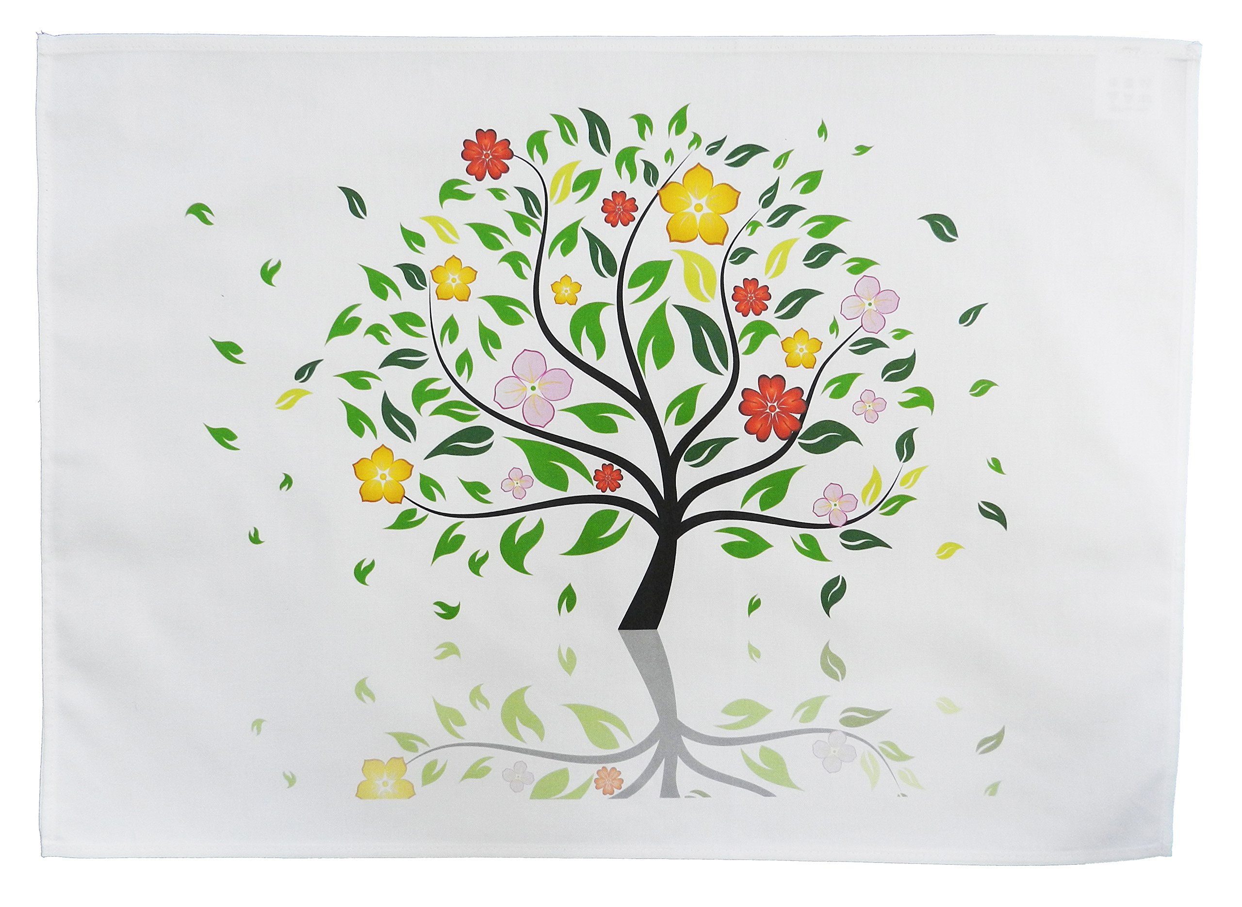 Half a Donkey The Spring Tree in Blossom Cotton Tea Towel