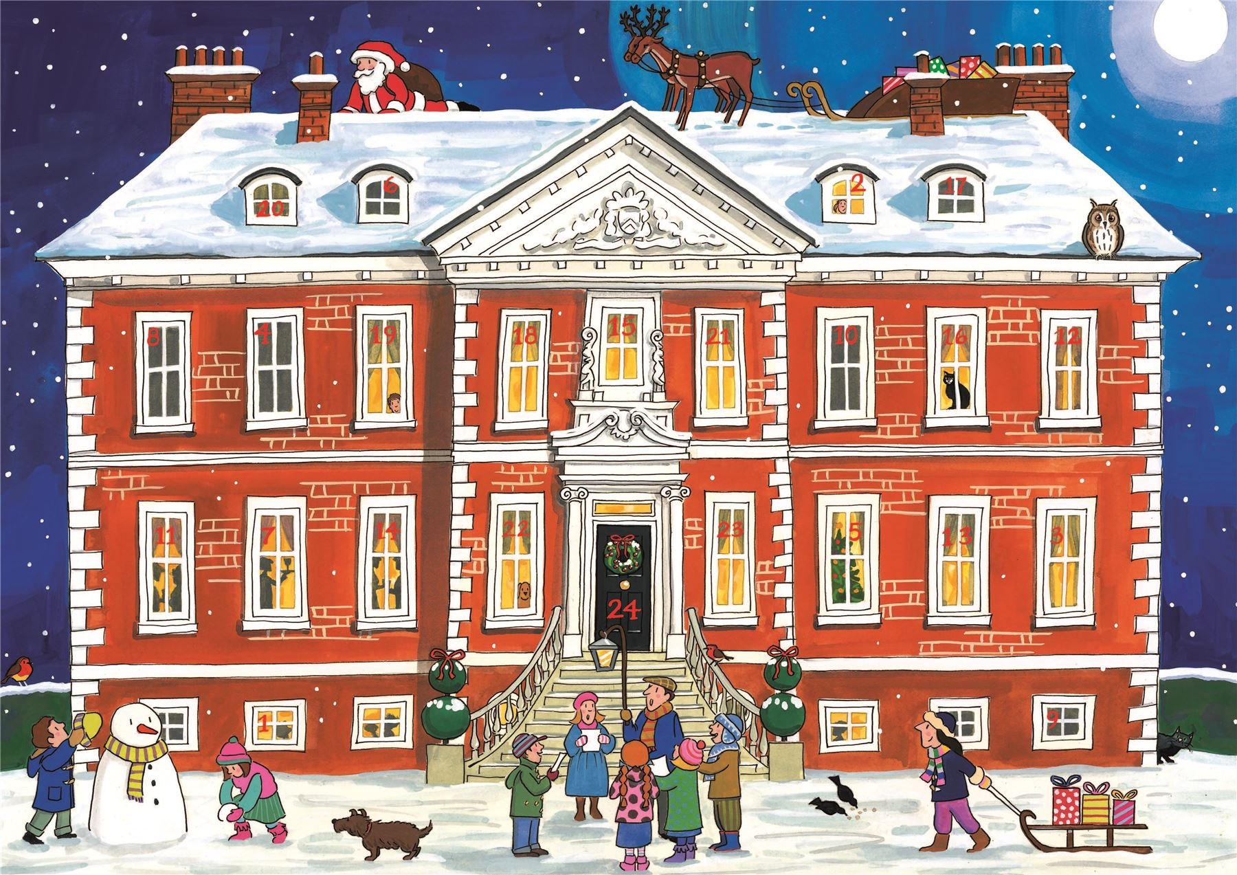 Alison Gardiner 'Country House Christmas' Large Traditional Advent Calendar