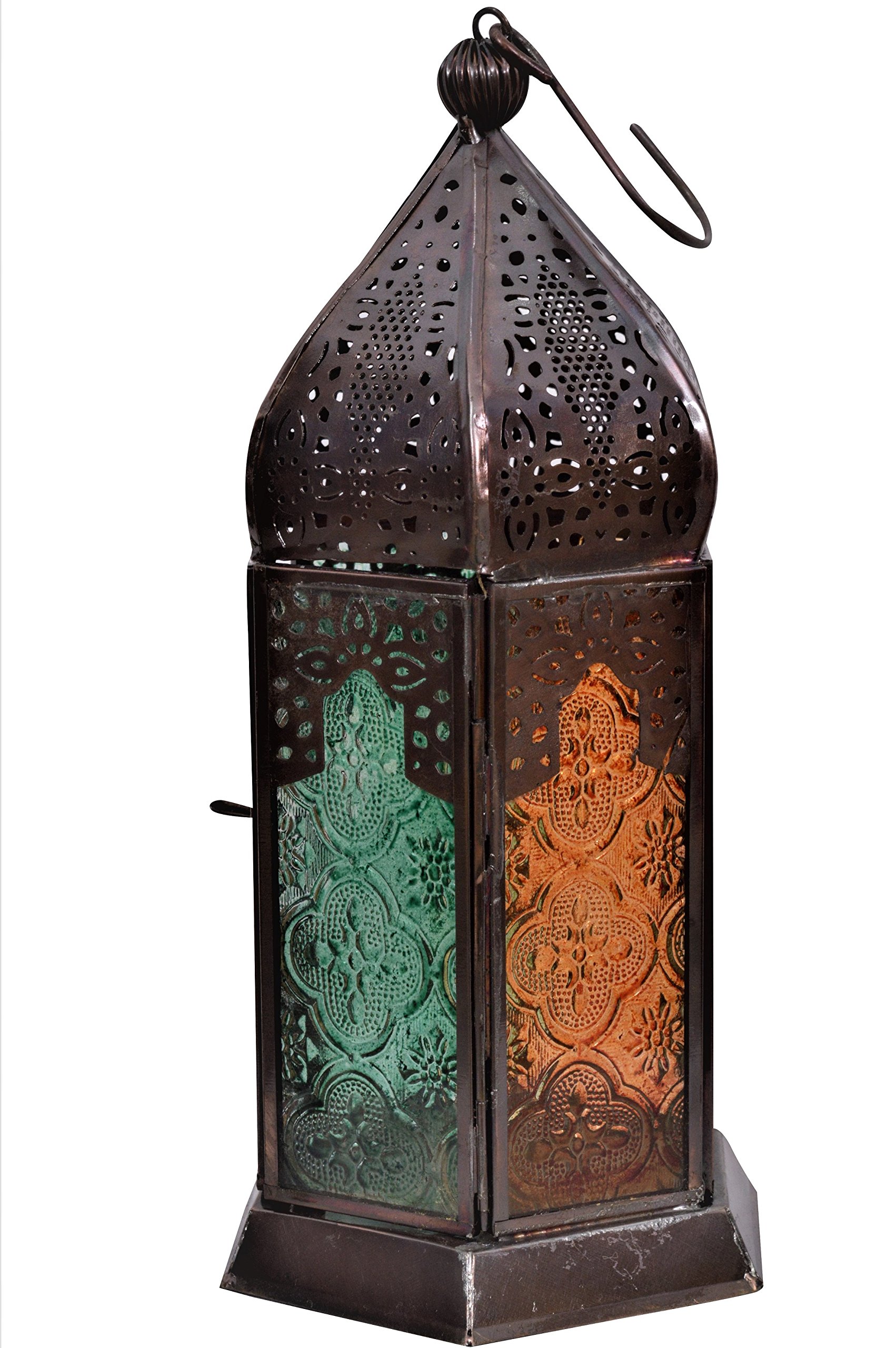 Kirmani Collections Wrought and Cast Iron Copper Plated Hanging Tea Light