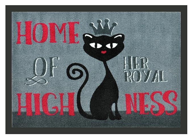 WohnDirect ROYAL CAT Fussmatte Innen und Aussen Fussmatten Rutschfest waschbar Schmutzfangmatte Fußabtreter Fussabstreifer 50