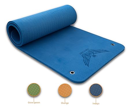 Free Flight Yogamatte Rutschfest Fitnessmatte Gymnastikmatte Pilatesmatte Sportmatte Profimatte mit Ösen zum Aufhängen extra 