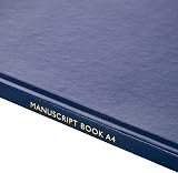 Q-Connect Feint Ruled Manuscript Book A4 96 Sheet 192 Pages Blue Hardback view 2