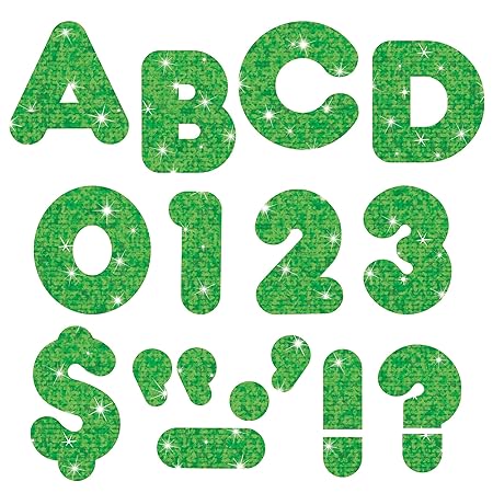 TREND Enterprises, Inc. Green Sparkle 4 Casual UC Ready Letters
