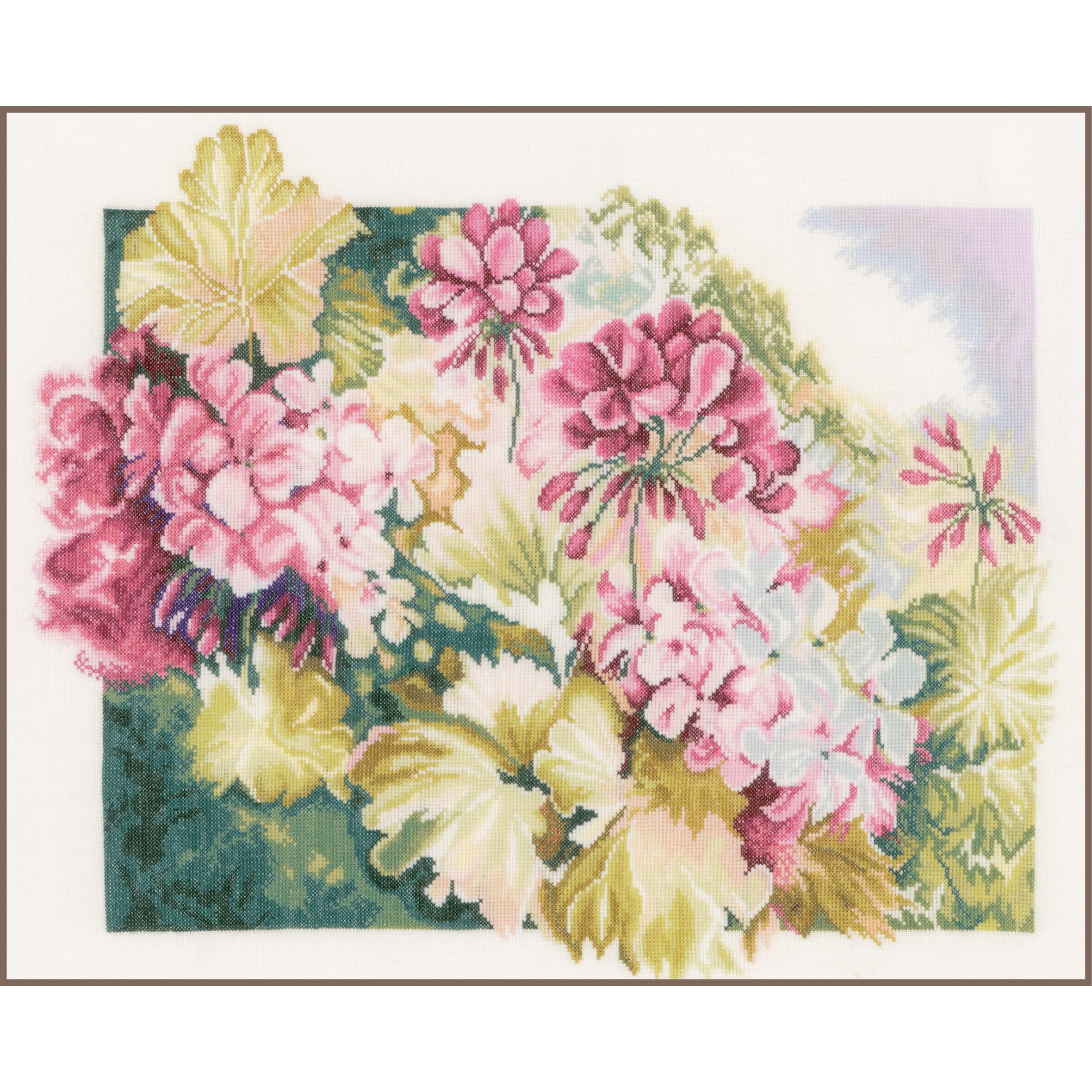 Lanarte Geraniums (Linen), NA, 49 x 41cm