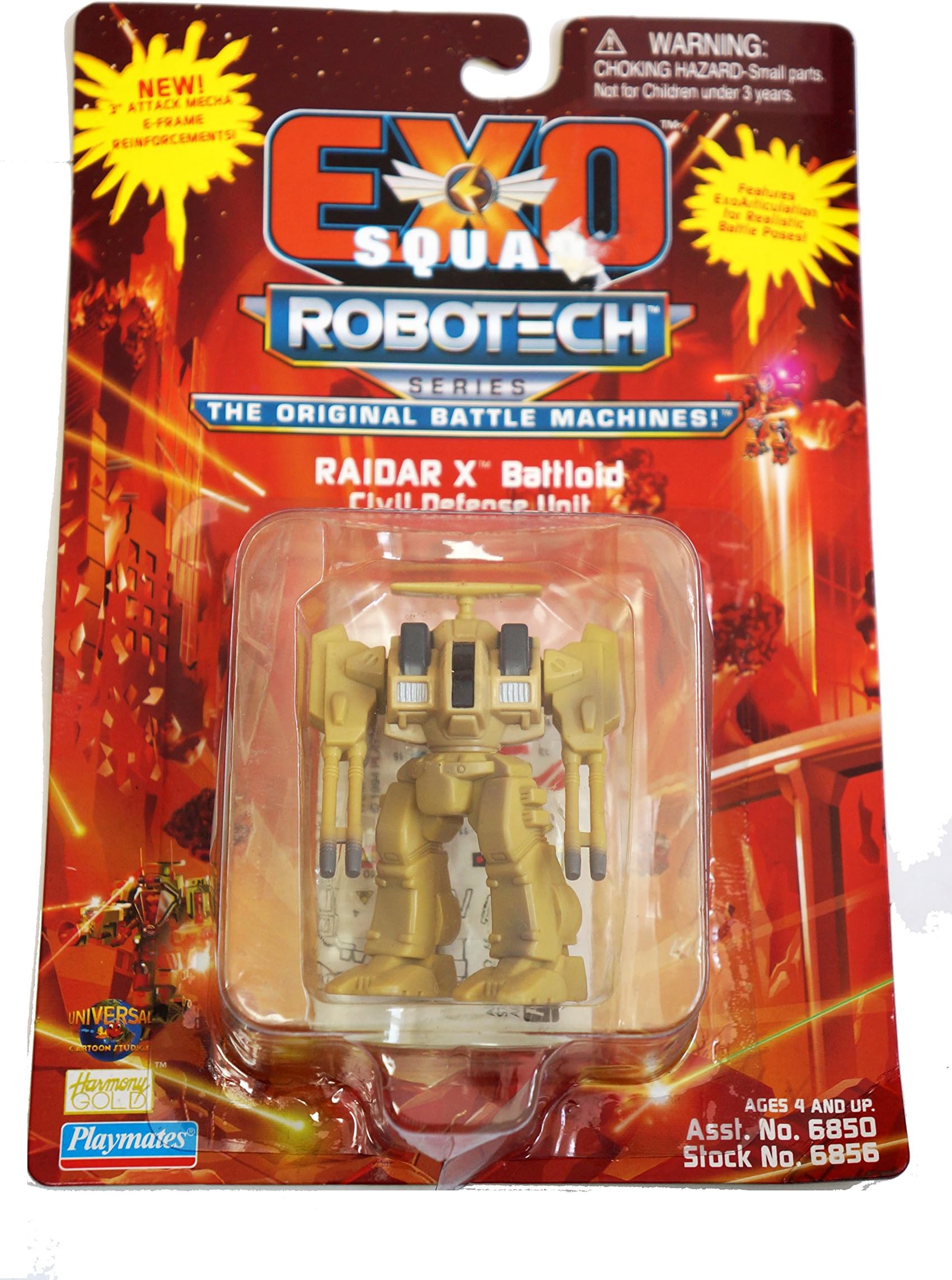 Robotech Raidar X Battloid Civil Defense Unit 3" Action Figure (1994 Playmates)