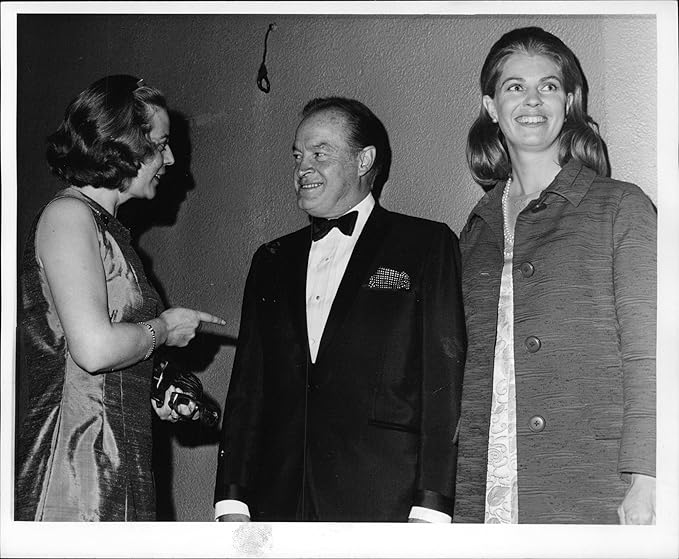 Vintage photo of Princess Margaretha of Sweden, Bob Hope and Princess Margarita of Yugoslavia.