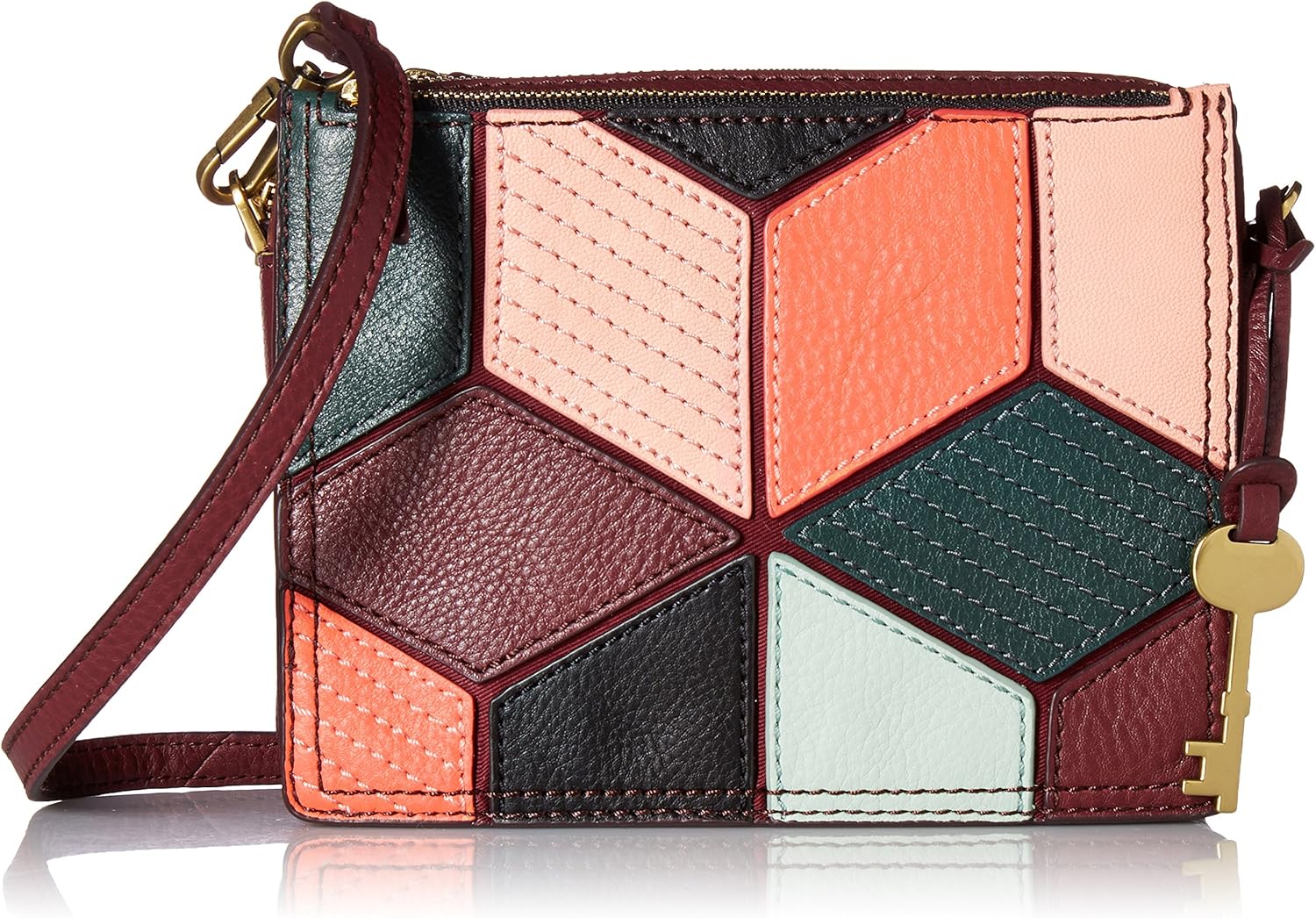 fossil patchwork purse