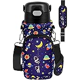 Miss Adola Water Bottle Carrier with Strap - Insulated Neoprene Water Bottle Holder Bag with Pocket for 14-20 oz