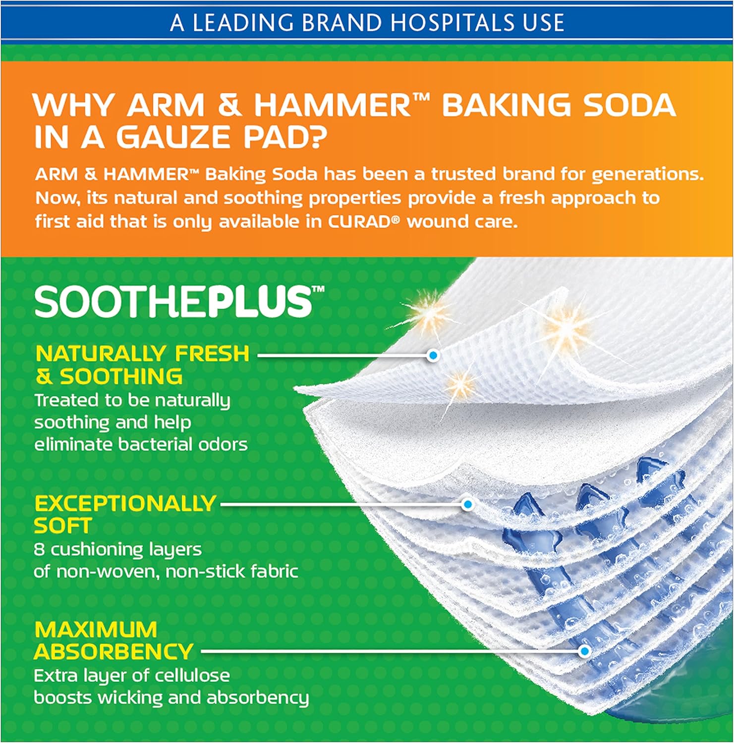 CURAD SOOTHEPLUS Small Gauze Pads, 25 count: Health & Personal Care