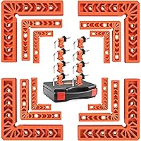 90 Degree Clamp, Positioning Squares Set of 12（3" 4" 6"） Right Angle Clamp, Corner Clamps, Woodworking Tool for Pictures Fram
