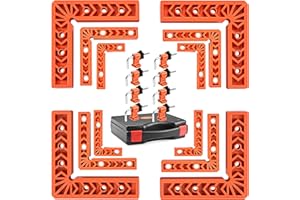 90 Degree Clamp, Positioning Squares Set of 12（3" 4" 6"） Right Angle Clamp, Corner Clamps, Woodworking Tool for Pictures Fram