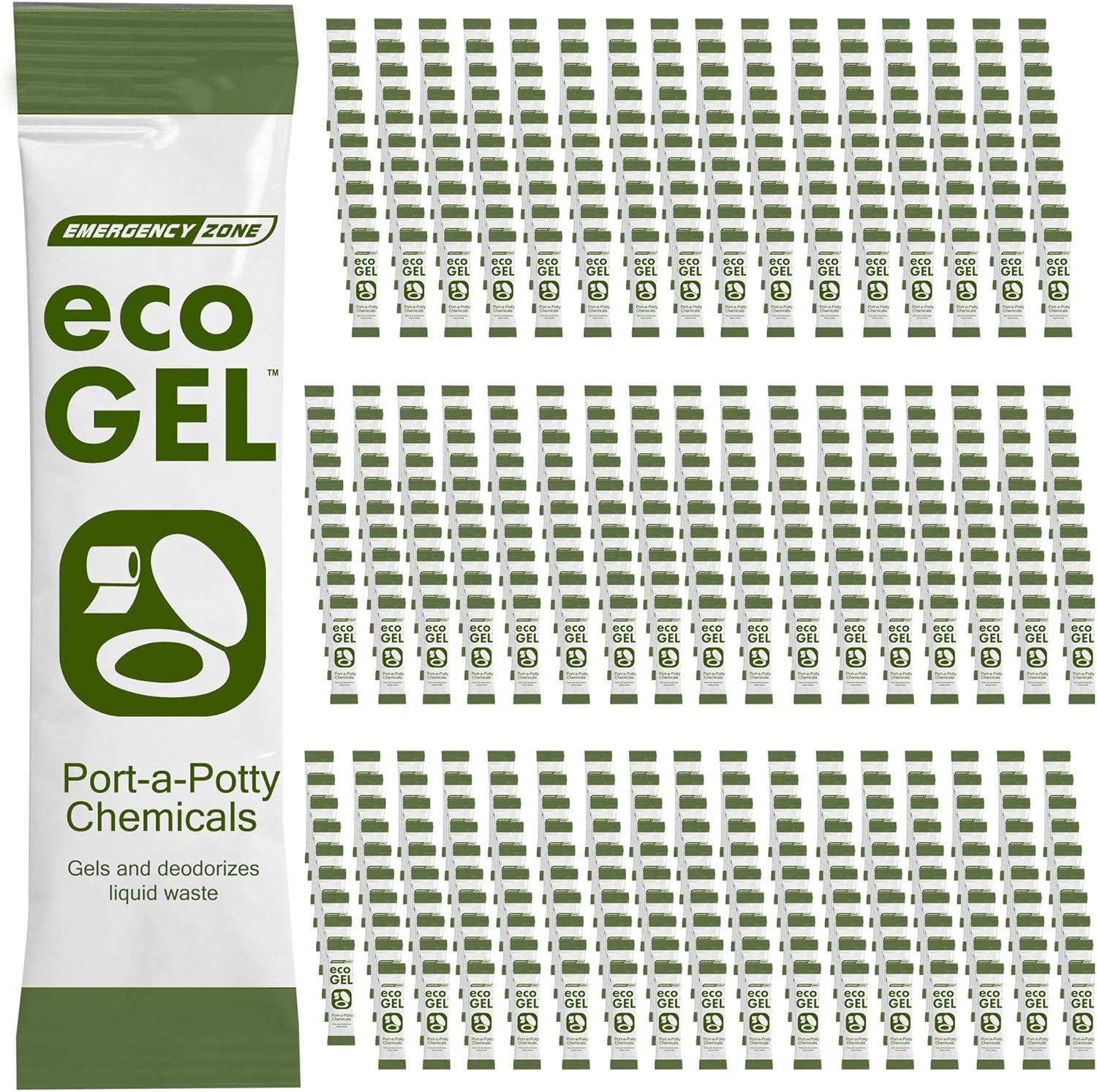 Eco Gel Port-A-Potty and Emergency Toilet Chemicals, Eco-Friendly Liquid Waste Gelling and Deodorizing Powder. Single Pack : Sports & Outdoors