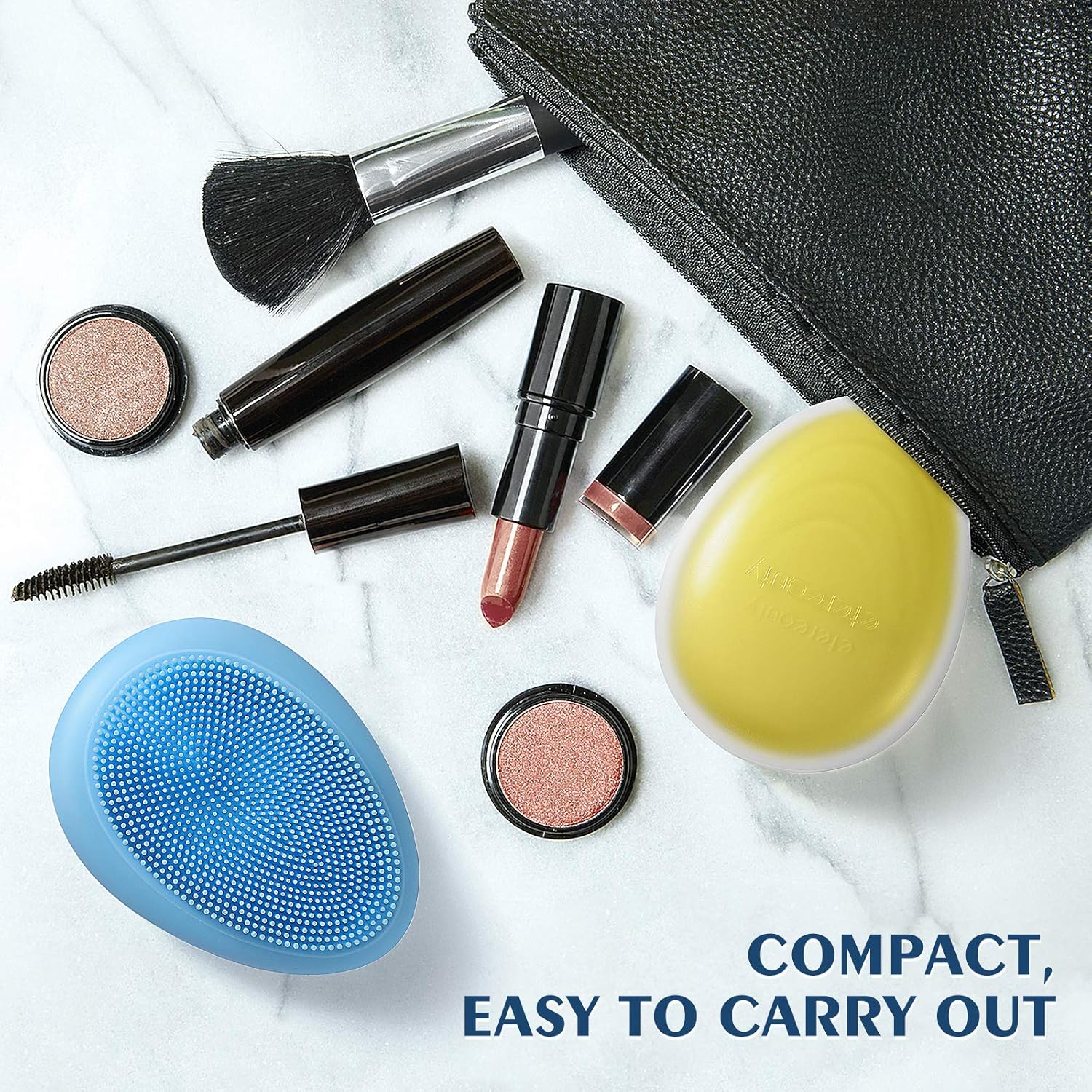 Silicone Face Scrubber, 2 Pack Soft Facial Scrubber for Exfoliator ETEREAUTY Manual Facial Cleansing Brush Non-slip Pad with Travel Portable Box for Blackhead Removing Exfoliating Massage Pore: Beauty