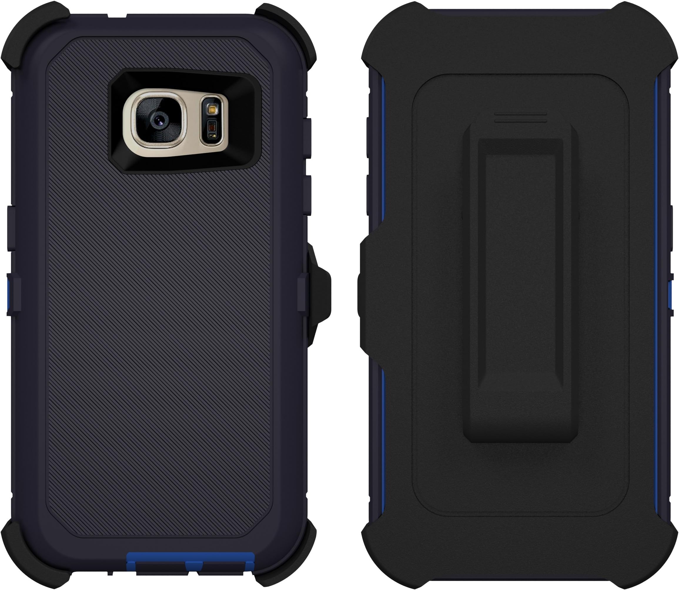 Galaxy S7 Case, ToughBox [Armor Series] [Shockproof] [Night Blue | Blue] for Samsung Galaxy S7 Case [Built in Screen Protector] [with Holster & Belt Clip] [Fits OtterBox Defender Series Belt Clip]