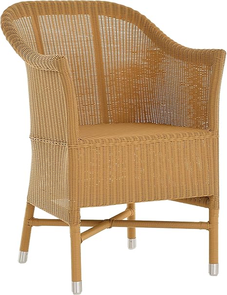 Amazon De Korb Outlet Poly Rattansessel Mit Armlehne Bryan Outdoor Gartensessel Stuhl Mit Alurahmen Gartenmobel Ohne Kissen Sahara