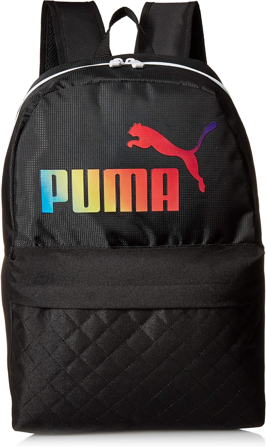 PUMA Dash Backpack, Black/Sunset, One Size: Clothing
